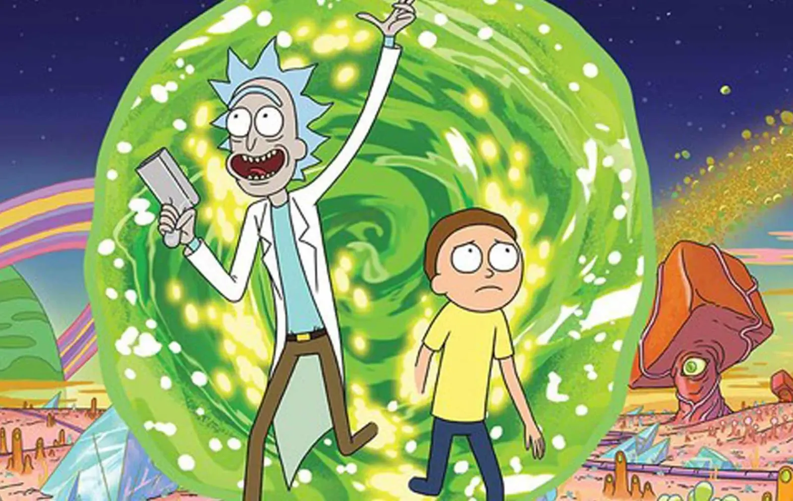 Rick and Morty statue