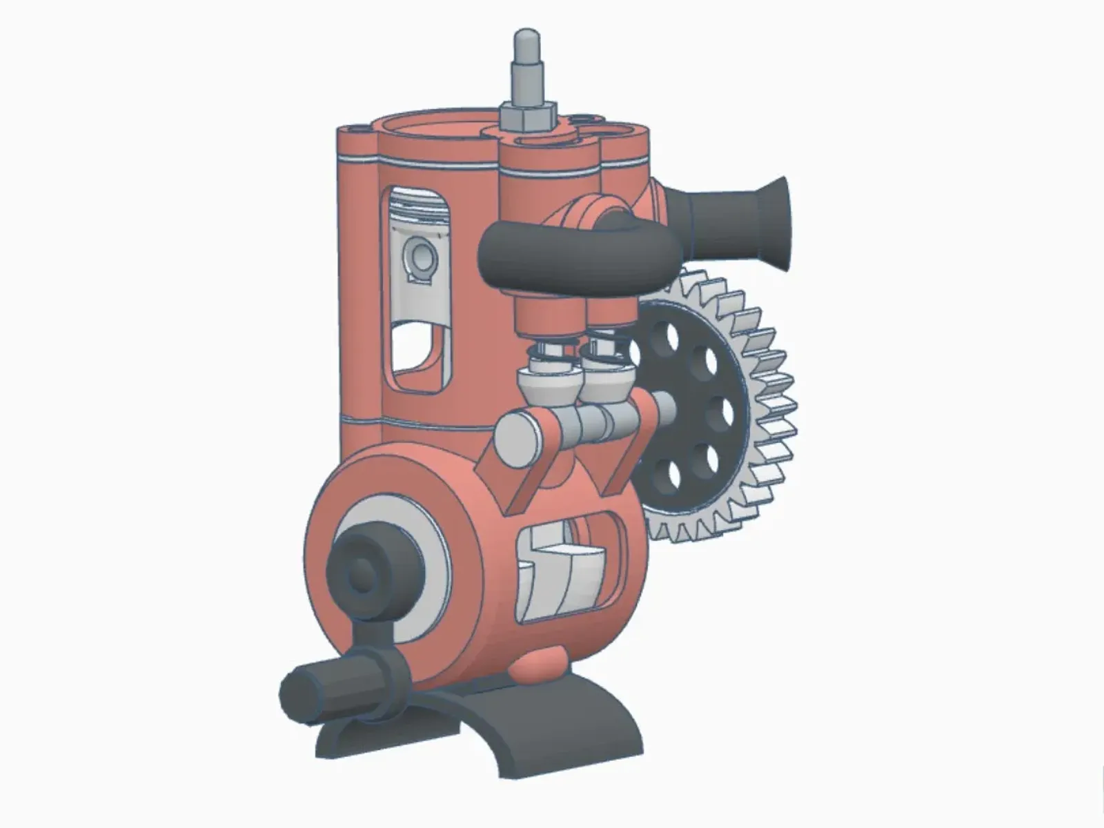 4冲程平头发动机v1.0 积木