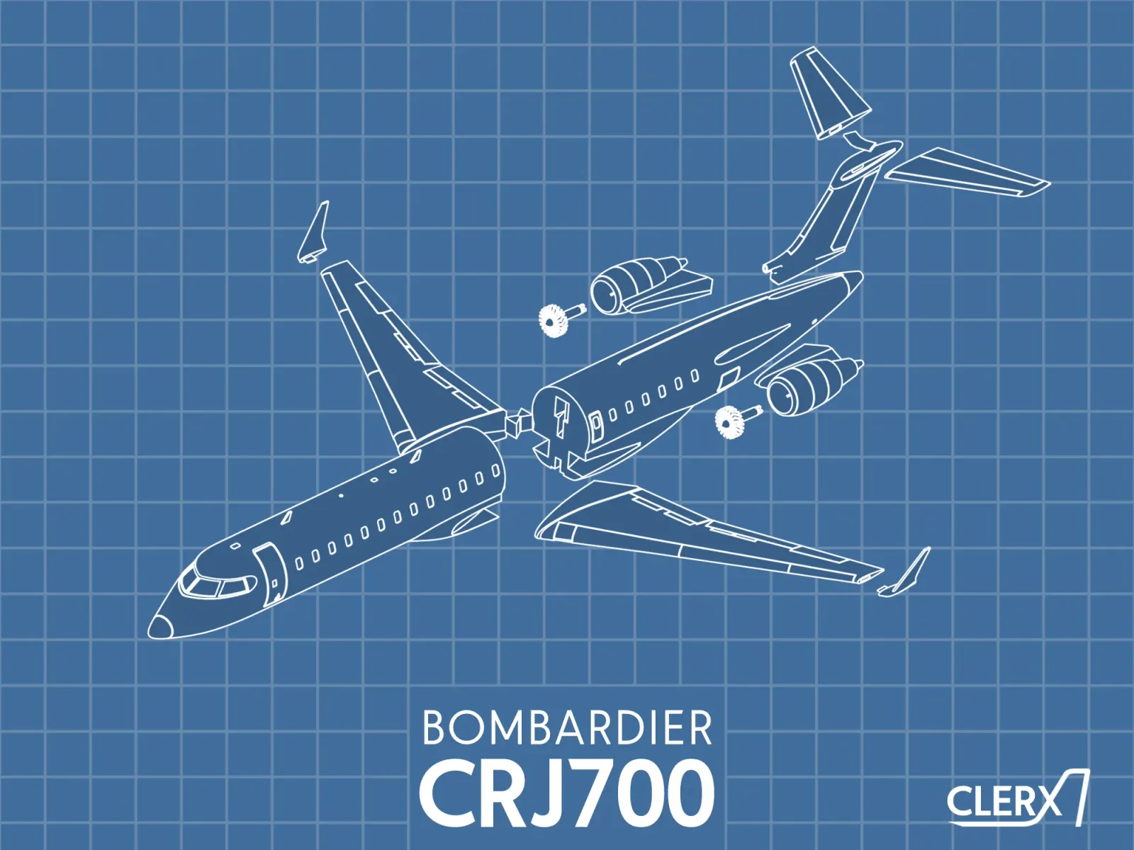 庞巴迪 CRJ700 比例1:100 飞机模型