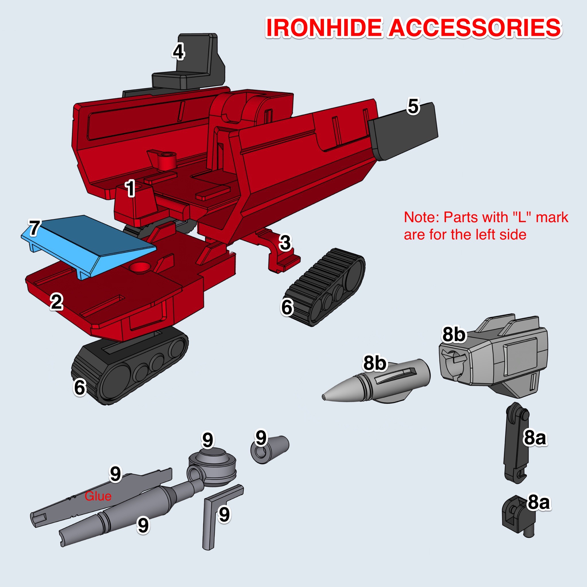 【变形金刚】Ironhide Weapon Set